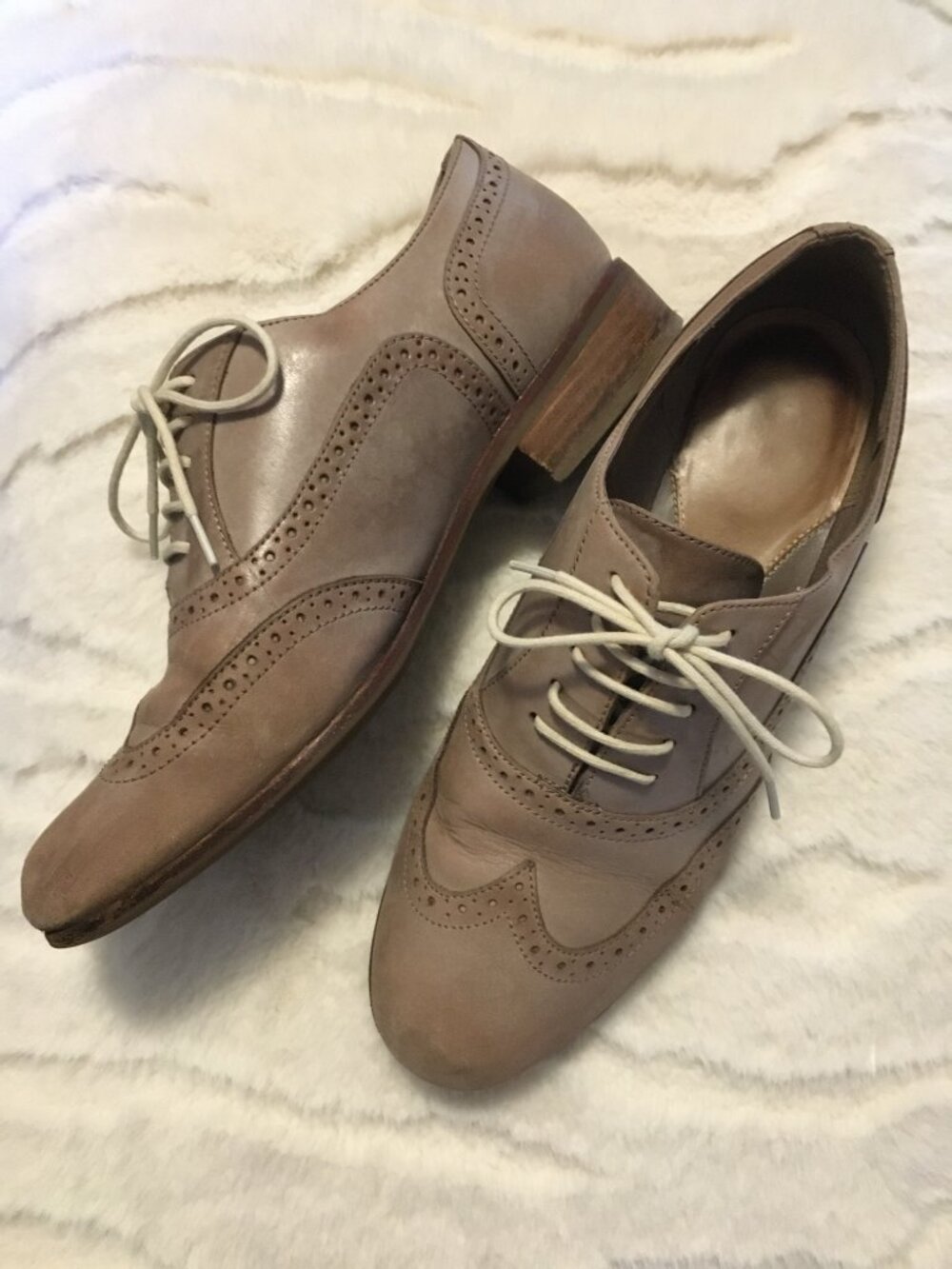 Clarks Softwear Clay Leather Brogues Lace-Up Wingtip Oxford Shoes US 9.5